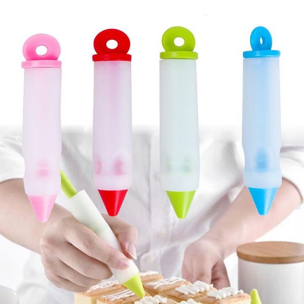 Penna per scrivere cibo in silicone Strumenti per decorare il cioccolato Stampo per torta Tazza per crema Biscotto Glassa Piping Ugelli per pasticceria Accessori per la cucina SN4323