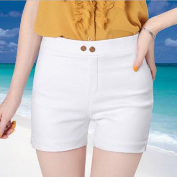 

women's shorts summer fashion women cool black white elastic cotton thin simple casual youth ladies party office ol short pants clothes, White;black