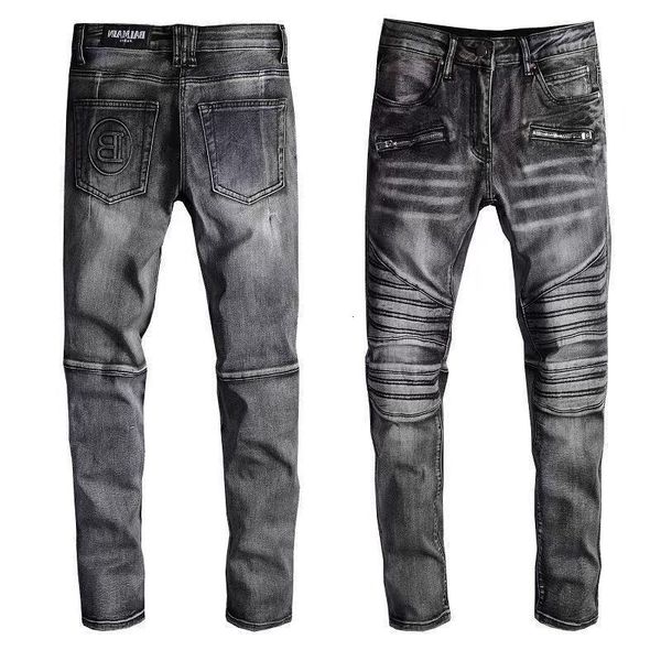 

autumn winter 2021 new am jeans trend men's slim leggings, Blue