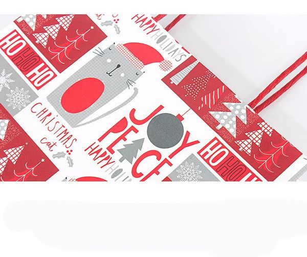 

gift wrap 4pcs/set christmas candy bag elk handbag box santa claus child kids hanging party favor bags for xms day