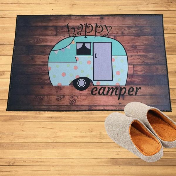 

carpets happy campers doormat anti-slip home entrance mat hallway living room bathroom kitchen rugs custom floor mats carpet camp gift