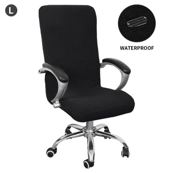 

chair covers spandex cover office stretch seat swivel rotate waterproof