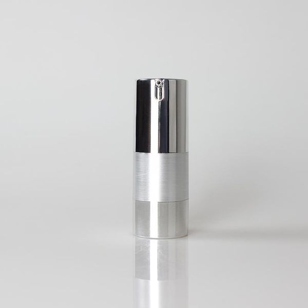 

storage bottles & jars 50pcs 15ml sliver plastic round airless cosmetic packaging