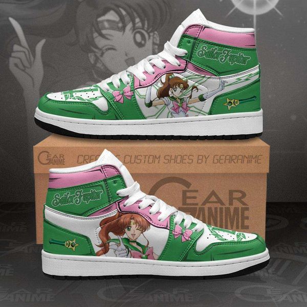 

customization sailor jupiter sneakers sailor moon anime shoes