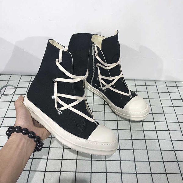 

ro mens boots casual big size summer shoes black canvas men footwear 9#22/20d50