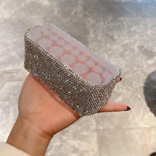 

diamond crystal makeup organizer lipstick pen holder eye shadow brush lip glaze eyeliner eyebrow pencil jewelry storage box
