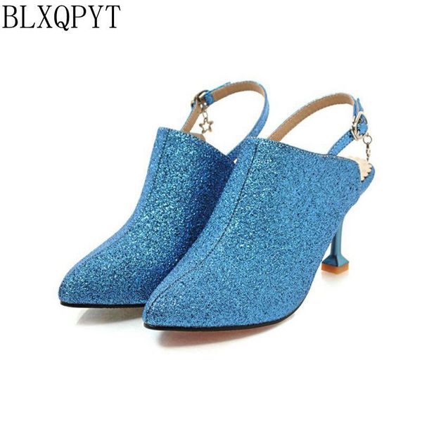 

blxqpyt summer sandals plus small &big size 28-52 wedding party women fashion high heels pumps shoes woman y418, Black