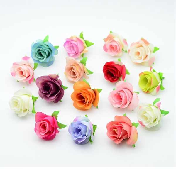 

10pcs silk roses for home decor accessories wedding christmas fake flower bridal clearance diy wreath artificial jllabu