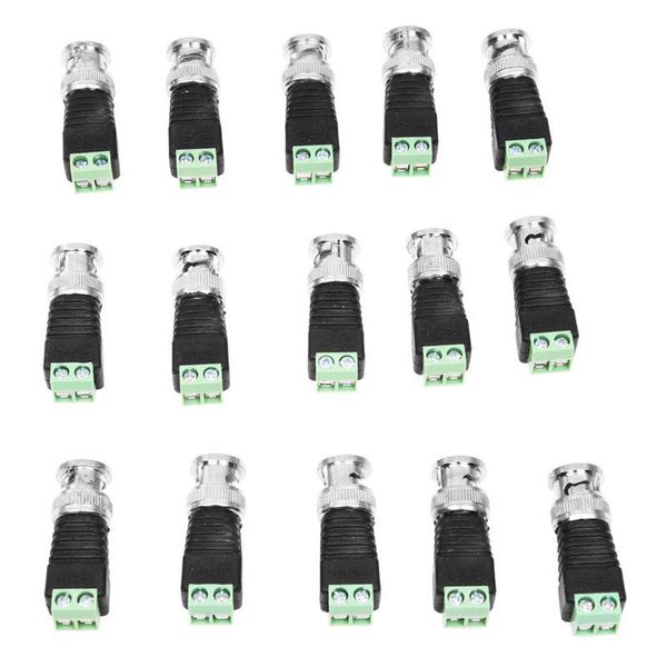 

audio cables & connectors 15 pcs screw terminal coaxial coax cat5 to bnc male video balun