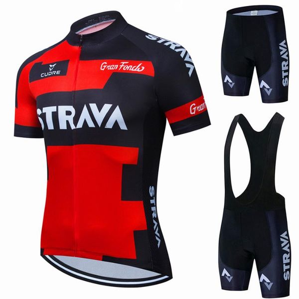 

racing sets summer men's cycling jerseys set 2021 strava bicycle clothes quick dry polyester bike clothing, Black;blue