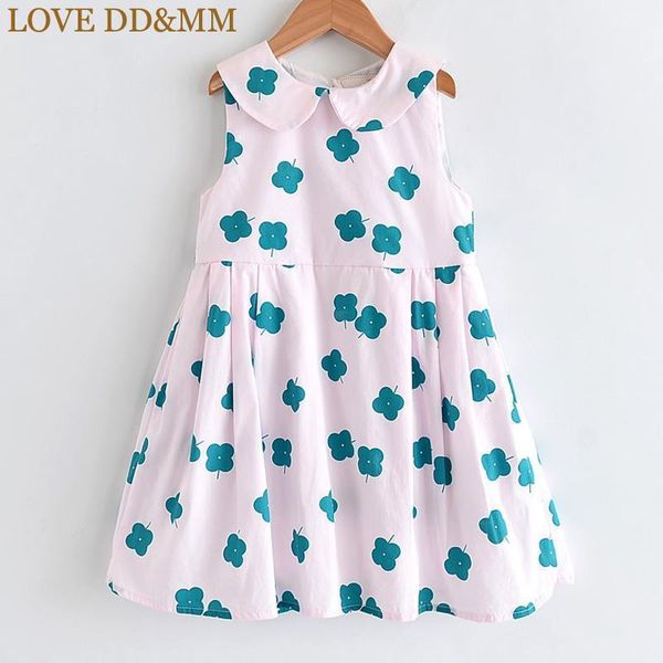 

girl's dresses love dd&mm girls 2021 summer children's clothing simple sweet full printed flower doll collar sleeveless dress1, Red;yellow