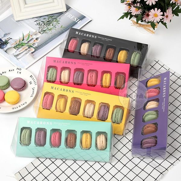 

gift wrap 5pcs transparent plastic box macarone baking packing biscuit cake decor bags wedding birthday