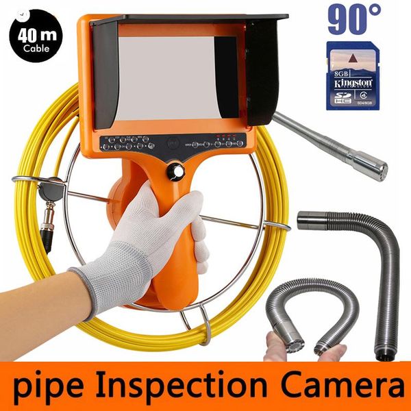 

cameras 90 degree dvr pipe pipeline inspection camera,drain sewer industrial endoscope hbuds pic20 waterproof ip68 snake video system