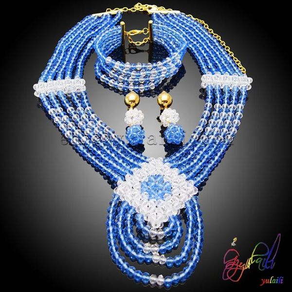 

earrings & necklace yulaili attractive jewelry set style, Silver