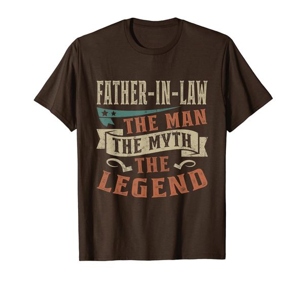 

mens father-in-law the man the myth the legend t-shirt gifts, White;black