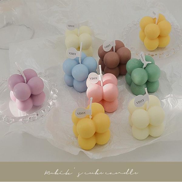 

candles little cube geometry candle handmade cute wax smokeless oil for wedding home decor fragrance