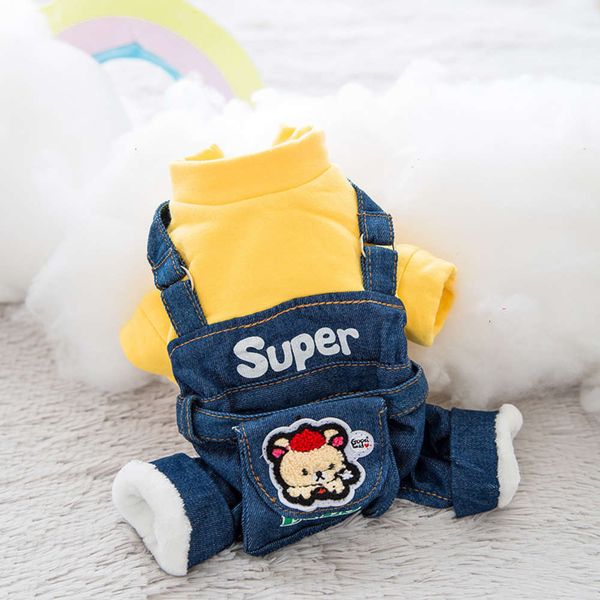 

pet strap pants autumn thickened warm winter cotton clothing small and medium sized dog four legged