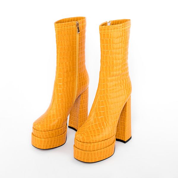 

2021 womens autumn and winter short boots new highheeled shoes highheeled round head zipper, Black