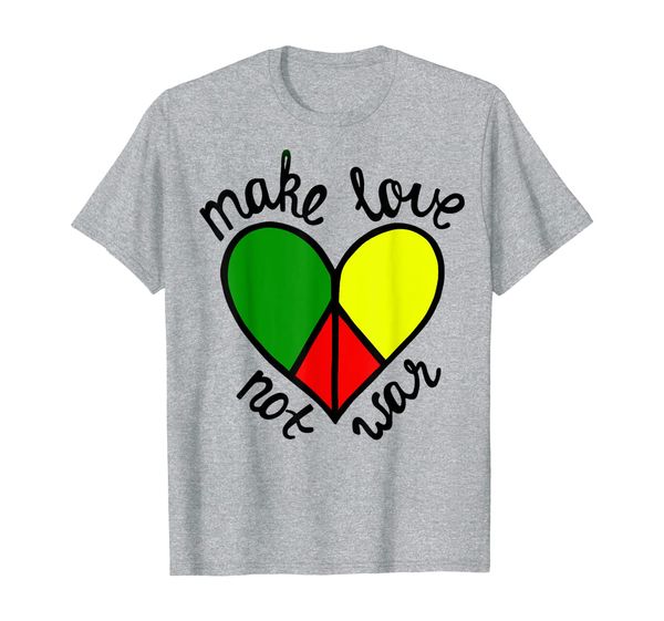 

make love not war peace art tees t-shirt, White;black