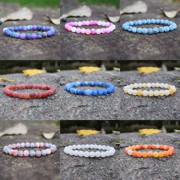 

charm bracelets colorful weathered agates beaded bracelet women men couple semi-precious stone handmade jewelry pulsrea, Golden;silver
