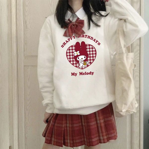 

2021 deeptown anime hoodie kawaii print women long sleeve plus veet cute fashion pullover casual crewneck sweatshirt 2pto, Black