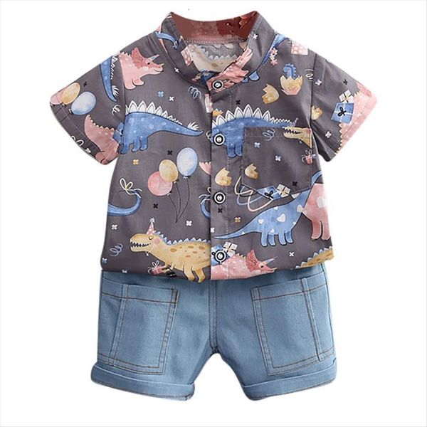 

summer clothing sets boy cotton casual childrens wear baby boys dress shirt shorts pants23, White