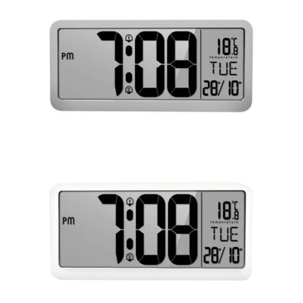 

square wall clock series 14inch large digital jumbo alarm clock lcd display multi-functional upscale office decor desk