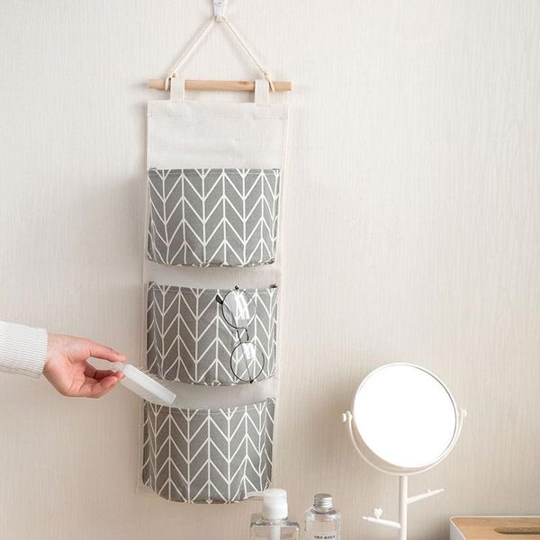 

storage boxes & bins hanging bag multi-layer wall-mounted behind the door fabric pocket three layers