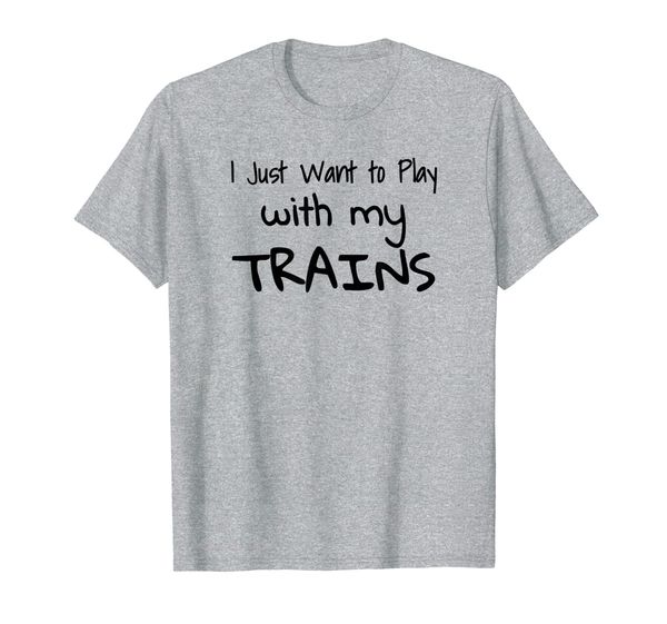 

i just want to play with my trains - ho o g n gauge t shirt, White;black