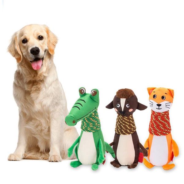 

dog apparel chew toy cute animal shape interactive pet bite sound