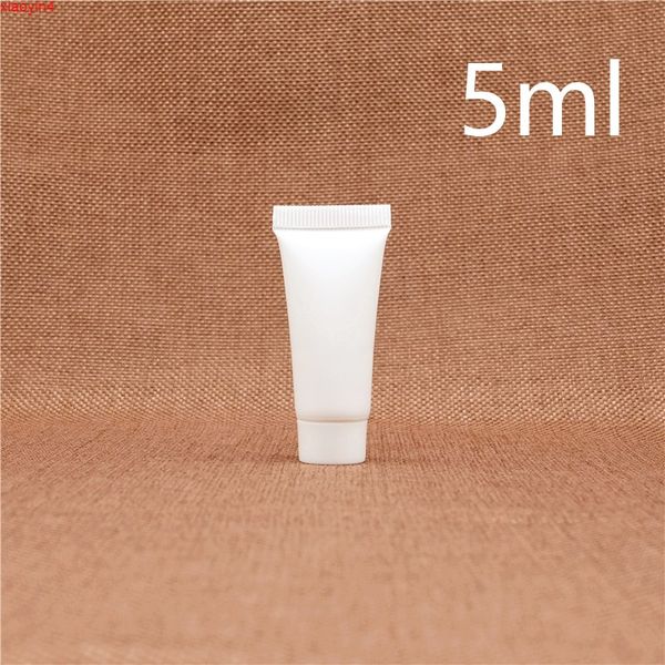 Bottiglia di lozione cosmetica in plastica ricaricabile da 5 ml Contenitore per campioni di crema detergente per shampoo bianco Contenitore per campioni Forniture alberghiere Migliore qualità