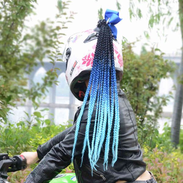 Qualidade Freestyle Motorcycle Capacete Handmade Dreadlocks Decoração Punk Sujo Trança Motocross Corrida Para Todos os Cavaleiros Homem Mulheres