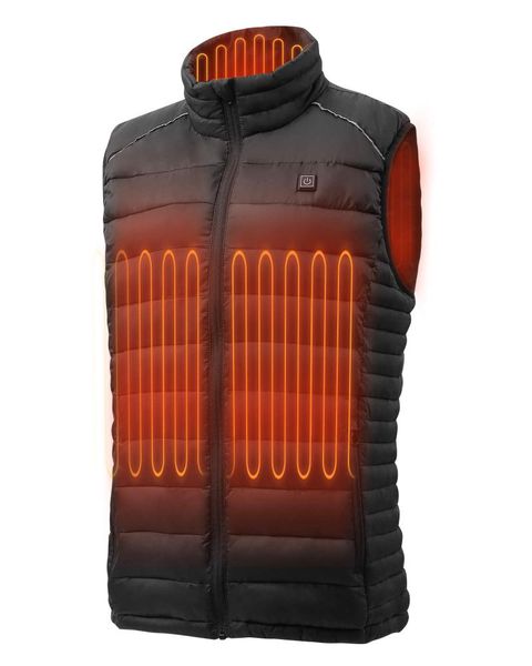 

carpets heated vest, lightweight outdoor clothing with battery pack, 4 large heating panels