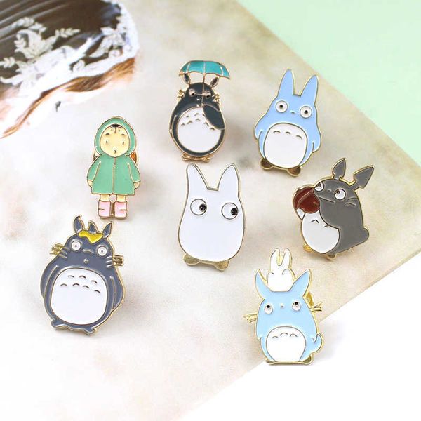 

cartoon naughty chinchilla boastful cute action expression personalized design dripping oil brooch gift, Gray