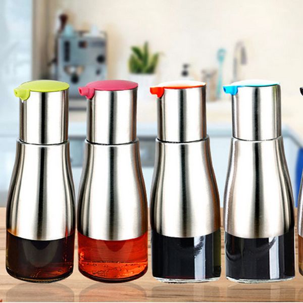 Edelstahl Öl Spray Pumpe Flasche Öl Sprayer Dispenser Topf Kochen Braten Backen Öl Flasche Werkzeuge Großhandel