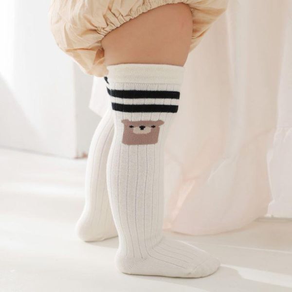

socks baby girls cotton lovely toddler girl boy stockings stuff for infant ctue knee high 0-3y, Pink;yellow
