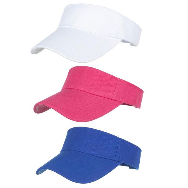 

wide brim hats 3pcs tennis caps men women adjustable sport headband classic sun sports visor running beach hat outdoor, Blue;gray