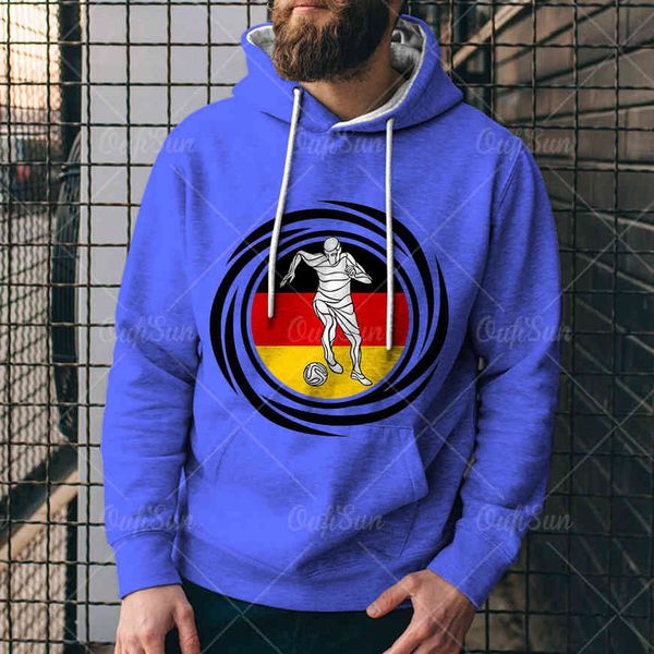 

men's ger football 3d digital printed hooded sweaters 0x73, Black