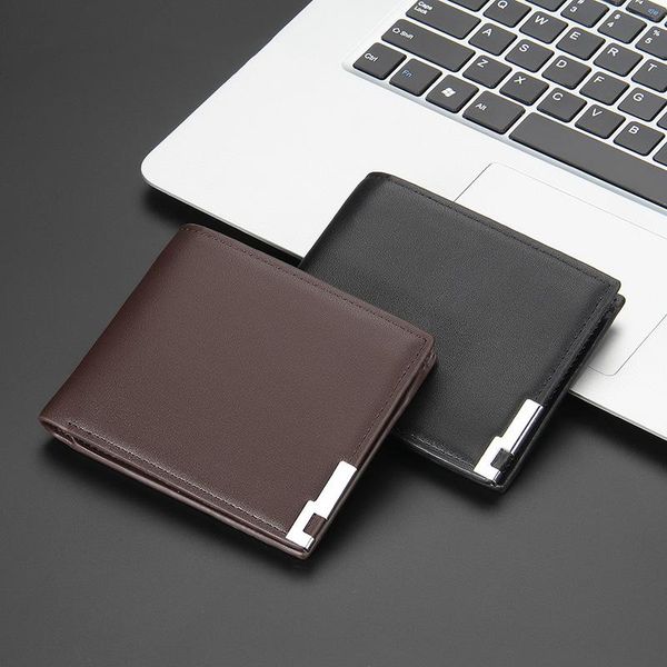 

new men wallets small money purses wallets new design dollar wallet price men's thin with coin bag, Red;black