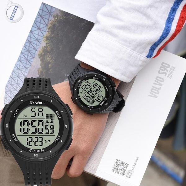 

wristwatches synoke men's watches military sport waterproof led digital watch male electronics clock for men relogio masculino, Slivery;brown