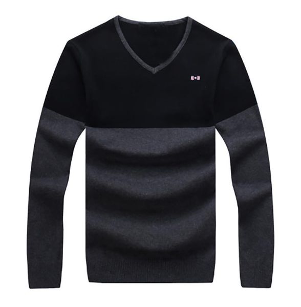

2021 park v-neck sweaters thick warm pullover men casual striped sweater men clothing autumn winter knitwear pull homme eden, White;black