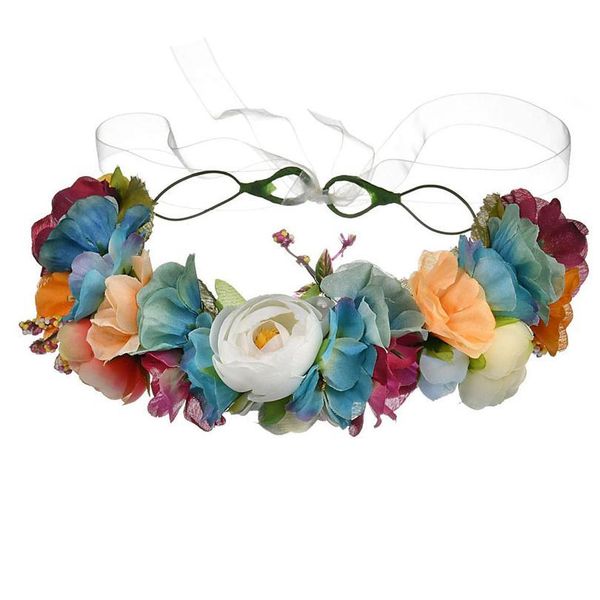 

bride bridesmaid wedding garland girls floral flower crown women headdress jewelry studio ps ornaments hair acc qylgip