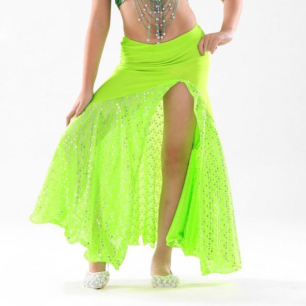

stage wear 2021 belly dance girl sequined dress children high-end skirt open leg, Black;red