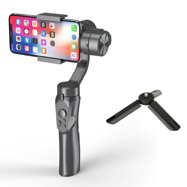 

h4 handheld gimbal stabilizer 3 axis video recorder holder action camera face tracking smartphone stabilizer with stand