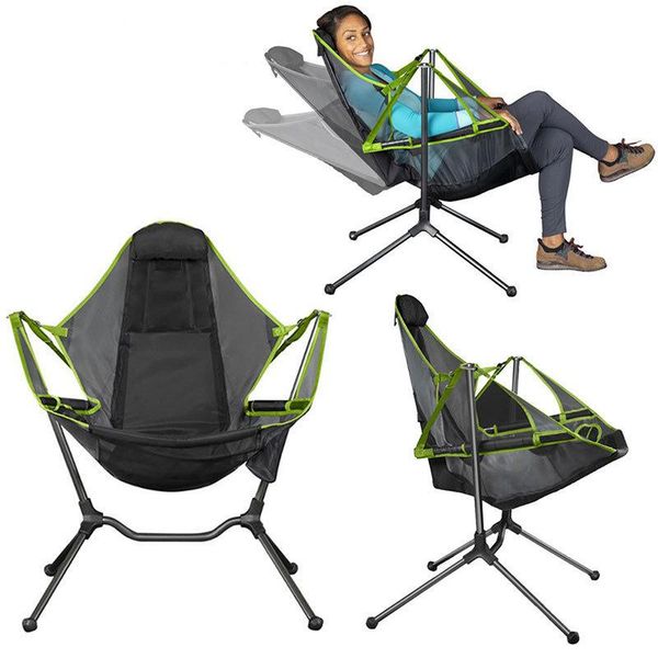 

camp furniture folding chair camping outdoor luxury leisure rocking fishing swing portable recliner