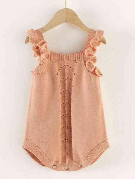

baby frill trim eyelet detail knit bodysuit she, Blue