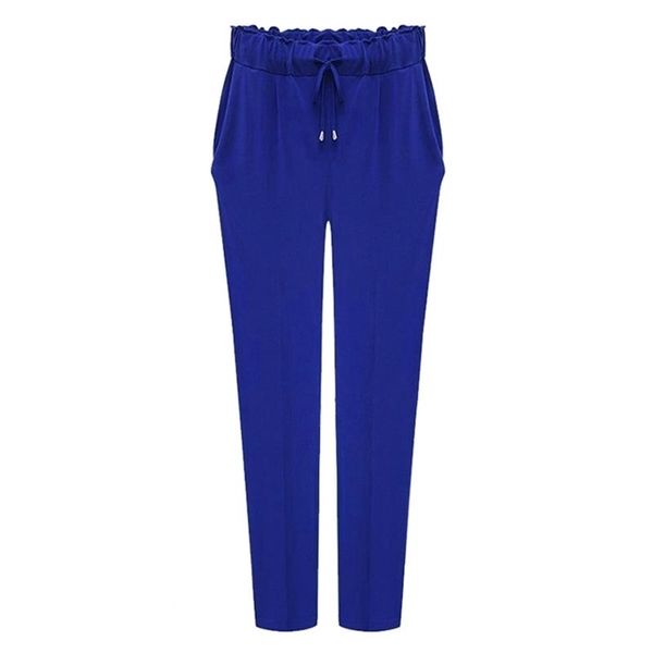 

women harem pants plus size 6xl elastic waist leisure ankle length solid color trousers kpop female 3 sale 211115, Black;white