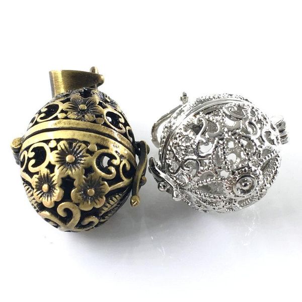 

5pcs/lot alloy flowers can open urns pendants pet ashes, Bronze;silver
