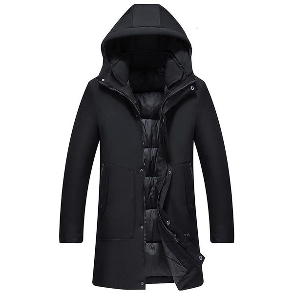 

2019 new winter warm windproof hood men jacket parkas fashion casual coat, Black