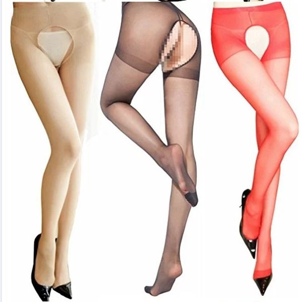 

women open cross needless summer sheer overknee silk socks female crotchless nylon dunne panty, Black;white
